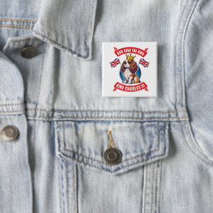 Coronation Cavalier King Charles Button