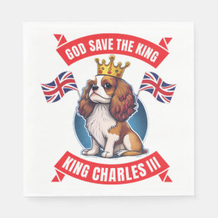 Coronation Cavalier King Charles Serviette