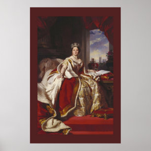 Coronation Portrait of Queen Victoria Poster