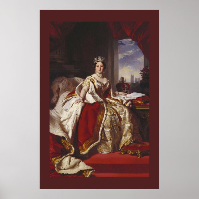 Coronation Portrait of Queen Victoria Poster (Vorne)