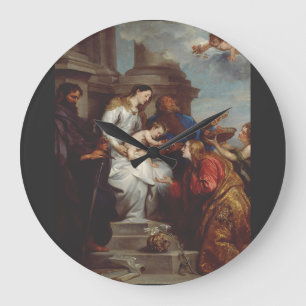 Coronation Saint Rosalia von Anthony van Dyck Große Wanduhr