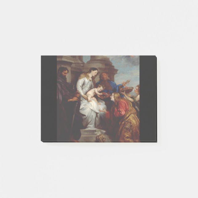 Coronation Saint Rosalia von Anthony van Dyck Post-it Klebezettel (Vorderseite)