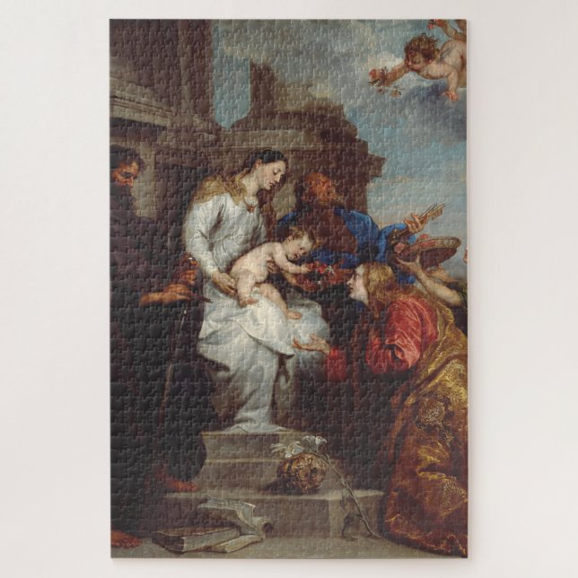 Coronation Saint Rosalia von Anthony van Dyck Puzzle (Vertikal)