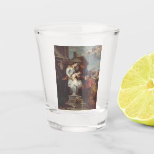 Coronation Saint Rosalia von Anthony van Dyck Schnapsglas