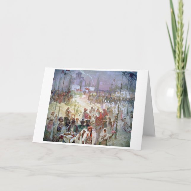 Coronation von Dusan als Kaiser von Ost-Römisch Karte (Vorderseite)