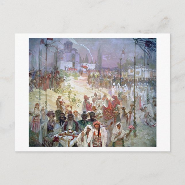 Coronation von Dusan als Kaiser von Ost-Römisch Postkarte (Vorderseite)