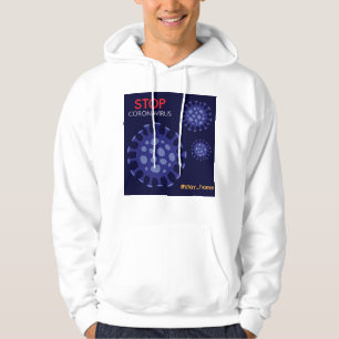 Coronavirus-Cartoon, bleibe auf Zuhause Hoodie