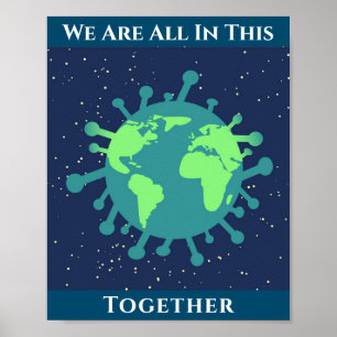 Coronavirus Covid 19 zusammen Poster
