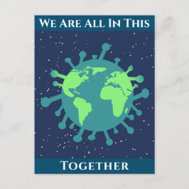 Coronavirus Covid 19 zusammen Postkarte