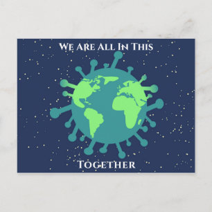 Coronavirus Covid 19 zusammen Postkarte