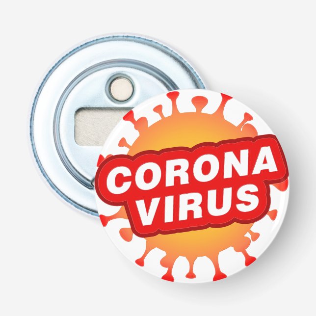 CoronaVirus Flaschenöffner Covid19 Corona Text (Vorderseite)