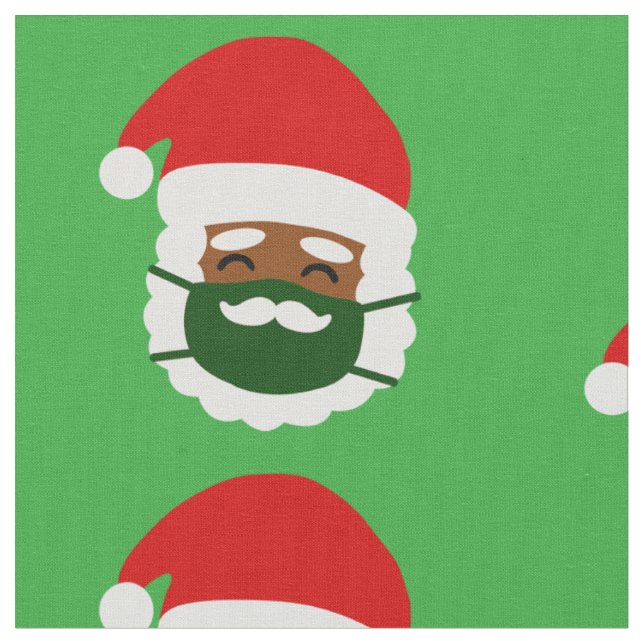 Coronavirus Gesichtsmaske schwarze WeihnachtsWeihn Stoff (Nahaufnahme)
