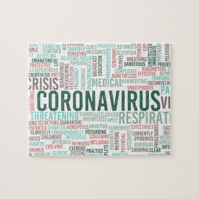 Coronavirus-Hintergrund Gesundheitsprobleme Puzzle (Horizontal)