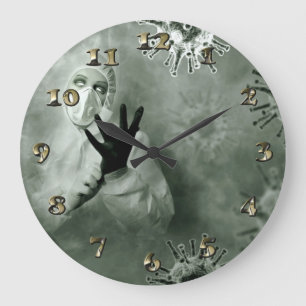 Coronavirus Nurse Große Wanduhr