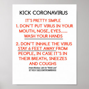 Coronavirus Poster Erinnerung Flyer