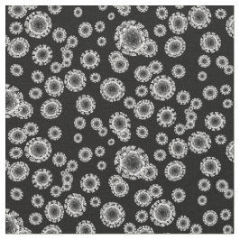 Coronavirus - Schwarz und Weiß Stoff