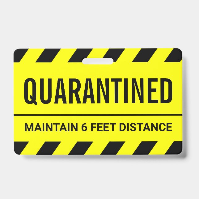 Coronavirus Selbstisolierung Quarantäne Ausweis (Front)