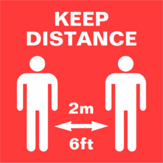 Coronavirus Sozialabgrenzendes Flohzeichen Aufkleber