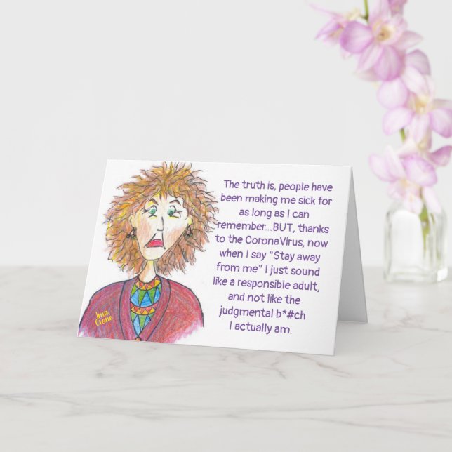 CoronaVirus-Spaß Karte (Orchidee)