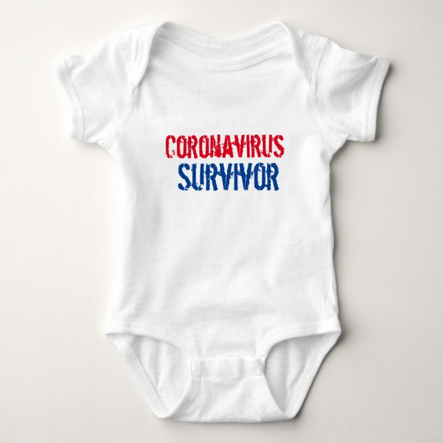 Coronavirus Survivor Baby One-Piece Baby Strampler (Vorderseite)