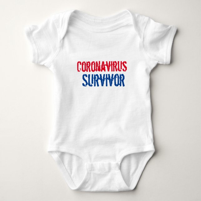 Coronavirus Survivor Baby One-Piece Strampler (Vorderseite)