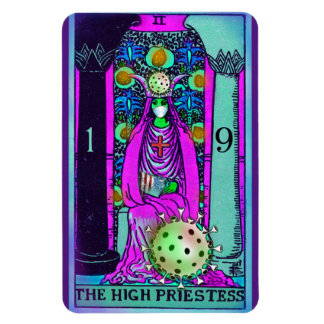 Coronavirus Tarot Card Hoher Priesterin Magnet