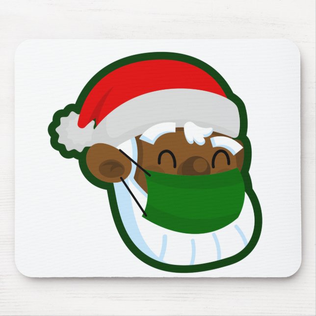 Coronavirus Weihnachtsmaske Mousepad (Vorne)