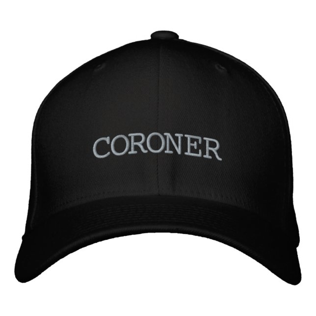 Coroner Black Hat Bestickte Baseballkappe (Vorderseite)
