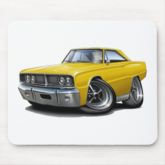 Coronet-gelbes Auto 1966 Mousepad (Vorne)