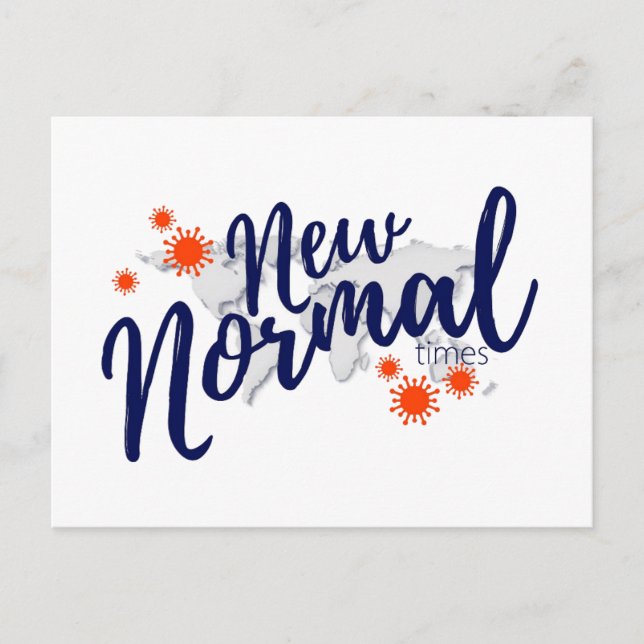 Corornavirus Covid 19 Pandemie Neue Normalität Postkarte (Vorderseite)