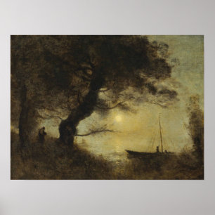 Corot - Das Mondlichtboot 1871 Poster