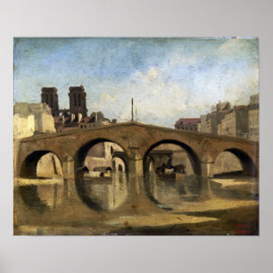 Corot - Der alte Pont Saint-Michel 1823 Poster