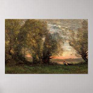 Corot - Der Fischer Poster