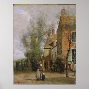 Corot - Haus in Saint-Martin, Boulogne-Sur-Mer 1… Poster