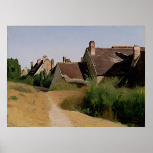 Corot - Häuser in der Nähe von Orleans Poster