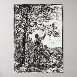 Corot - Junges Mädchen und Tod Poster