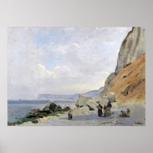 Corot - Kreidefelsen in der Nähe von Yport Poster