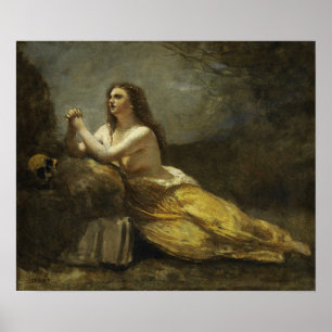 Corot - Madeleine im Gebet Poster