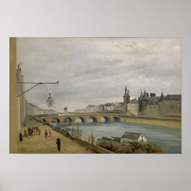 Corot - Pont-Au-Change, The Palais de Justice Poster (Vorne)
