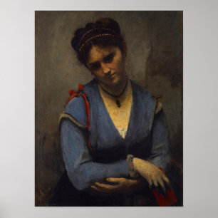 Corot - Porträt von Mariette Gambay Poster
