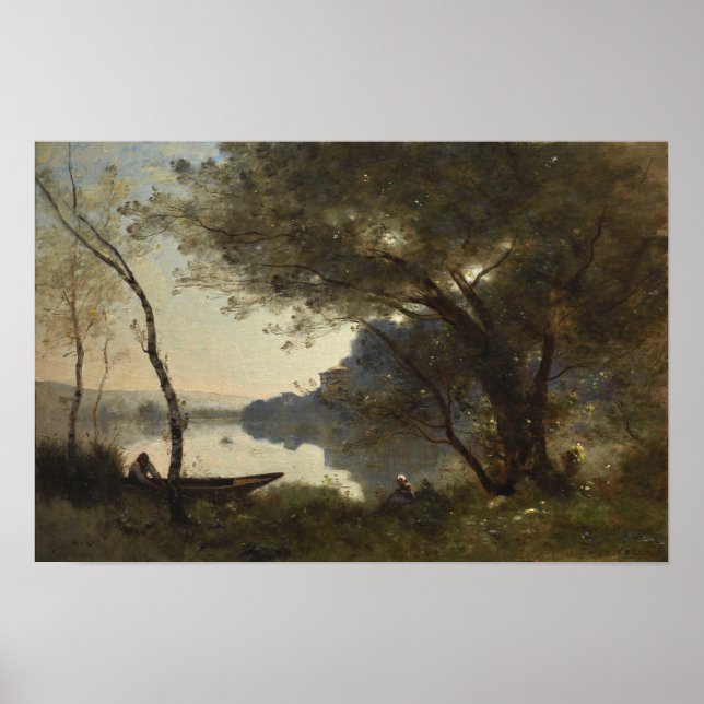 Corot - The Boatman De Mortefontaine Poster (Vorne)