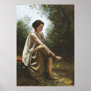 Corot - Verwundete Eurydice Poster