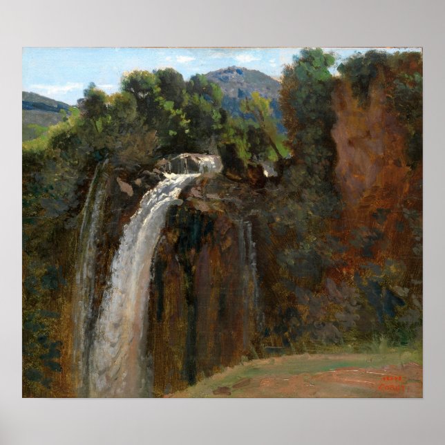 Corot - Wasserfall bei Terni Poster (Vorne)