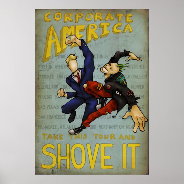 Corporate America Tour Poster (Vorne)