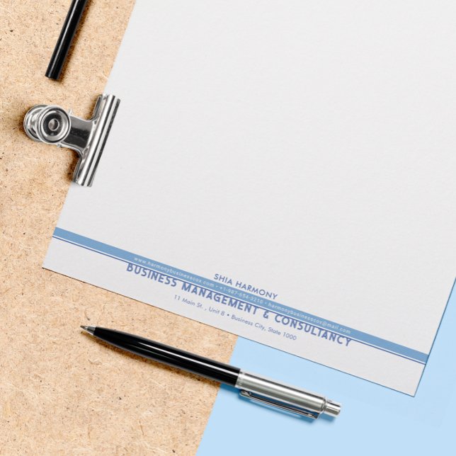Corporate, Beruflich Blue Letterhead Briefbogen (Von Creator hochgeladen)