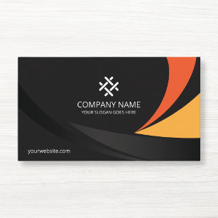 Corporate Beruflich Modernes Schwarzes Orange Prem Visitenkarte
