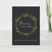 CORPORATE BLACK CHIC HOLLY BERRY WREATH CHRISTMAS