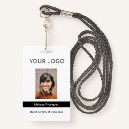Corporate Black Employee Foto ID Ausweis