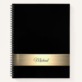 Corporate Black Gold Monogram Notizbuch