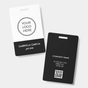 Corporate Black Logo Mitarbeiter-ID-Abzeichen Ausweis